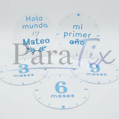 Set placas cumple-mes