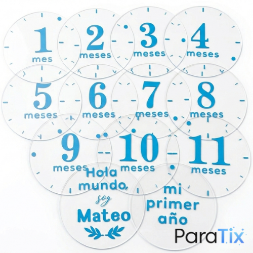 Set placas cumple-mes