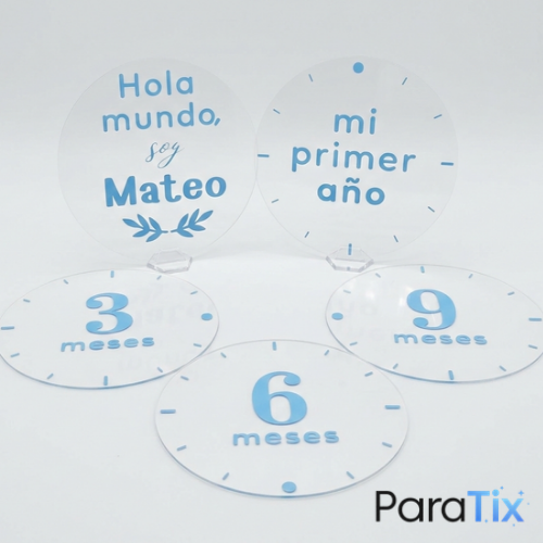 Set placas cumple-mes
