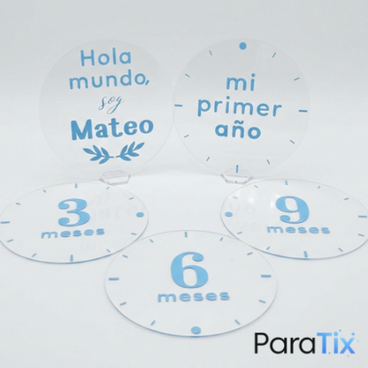 Set placas cumple-mes