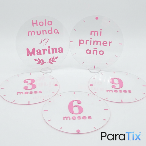 Set placas cumple-mes