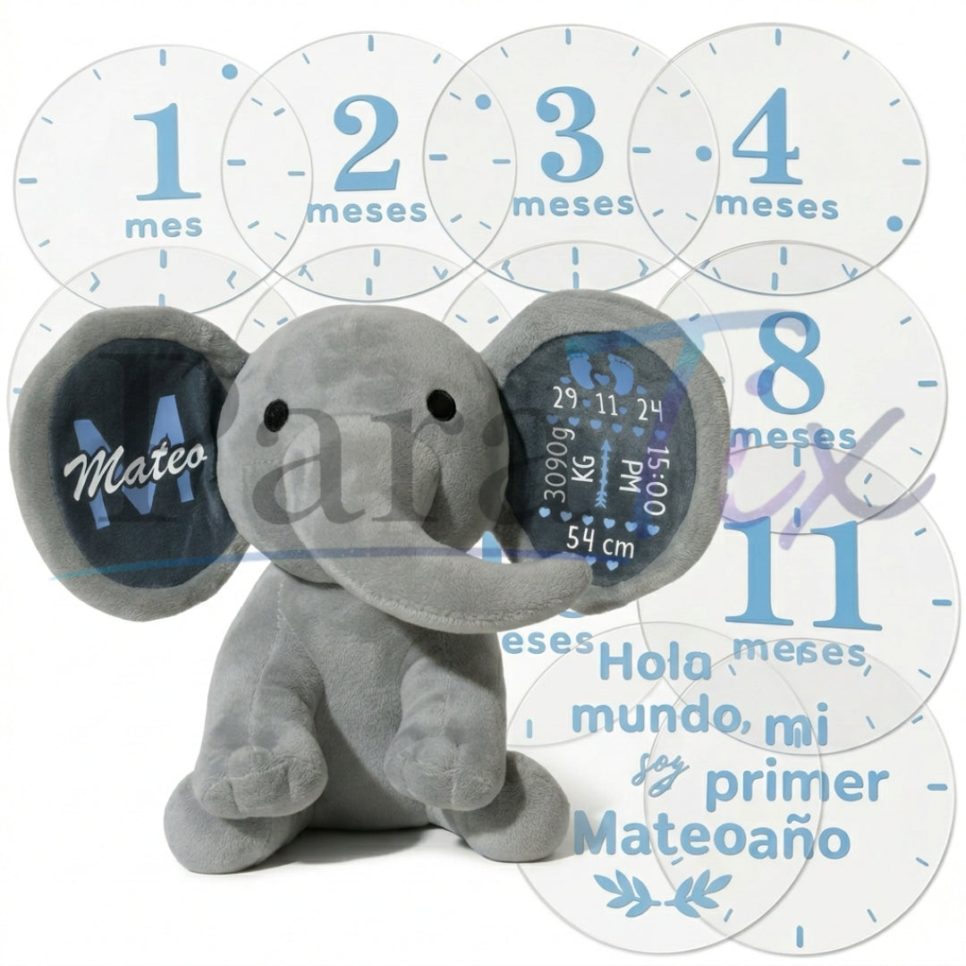 Pack Nacimiento: Babyfante + Set Placas Cumple-mes
