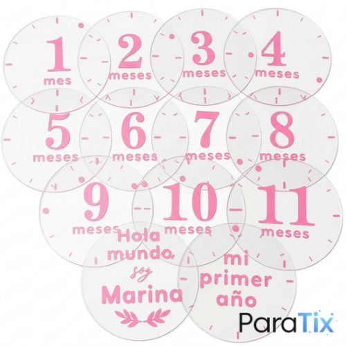 Set placas cumple-mes